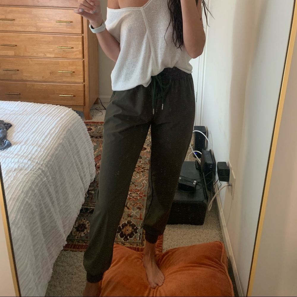 Green joggers